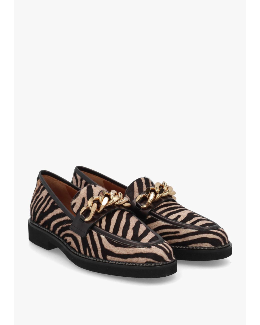 Daniel White Zebra Pony Hair Loafers