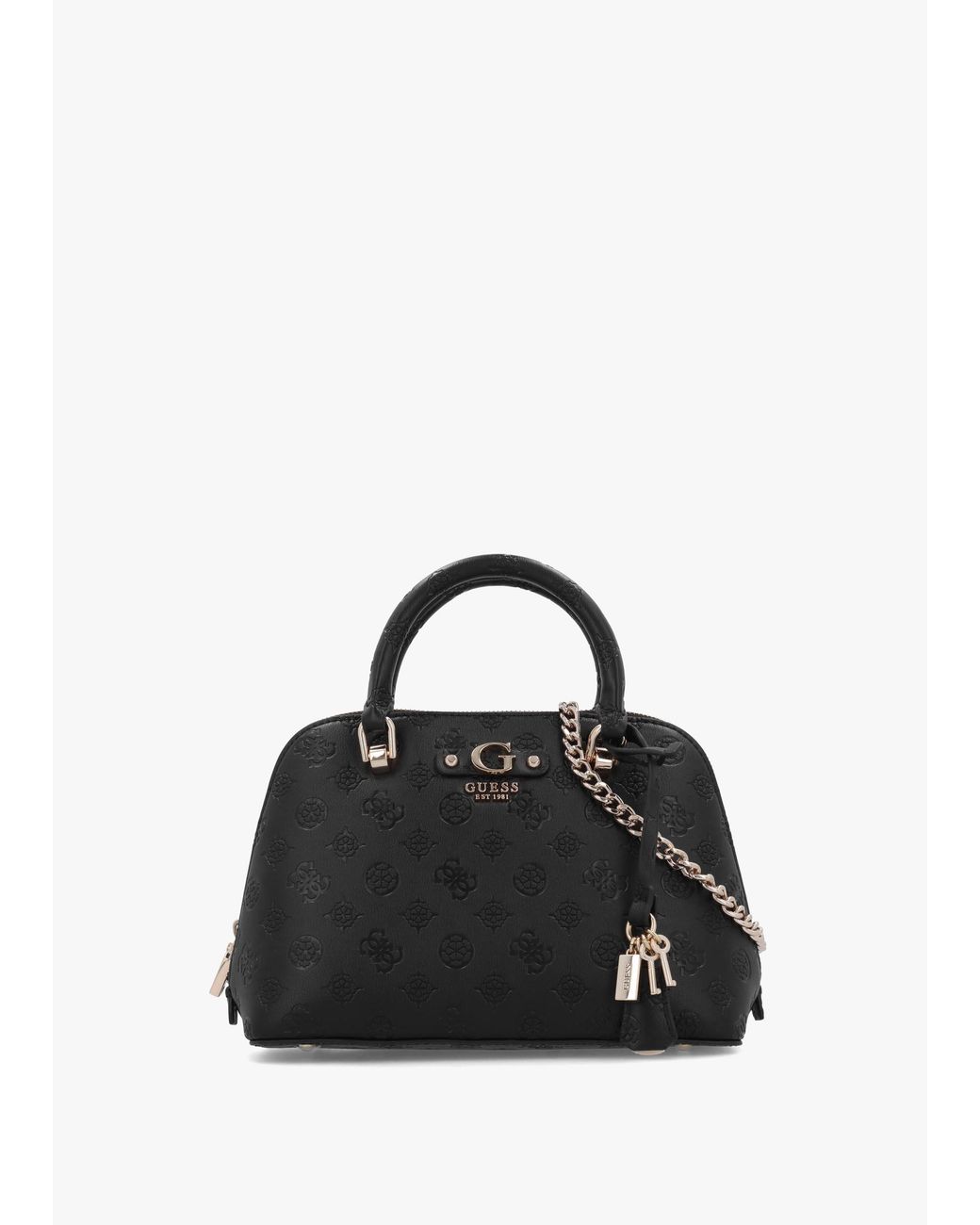 Guess Black Dita Dome Satchel Bag