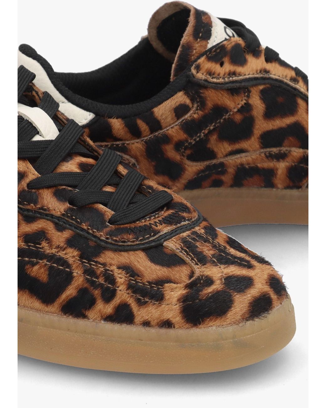 HOFF Brown Alley Leopard Pony Hair Leather Trainers