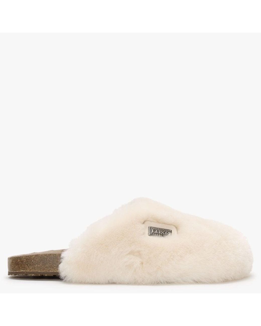 Australia Luxe Natural Dreamer Cream Shearling Mule Slippers