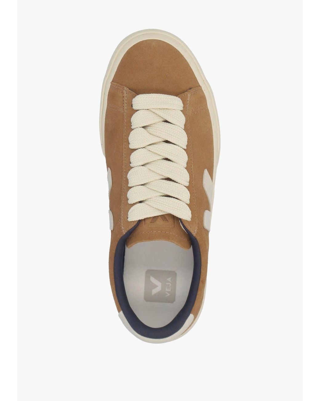 Veja White Campo Suede Camel Pierre Trainers