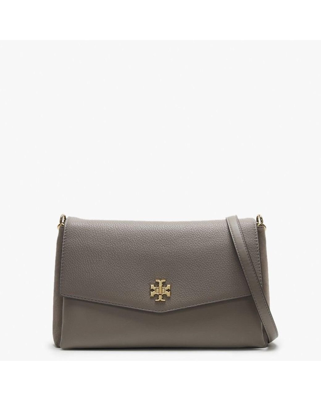 Tory Burch Kira Grey Heron Leather & Suede Shoulder Bag Accessories: O in  Gray | Lyst