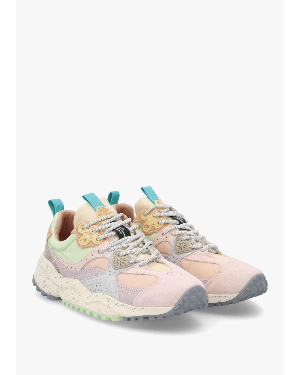 Flower Mountain White Wave Pale Lilac Light Suede Trainers