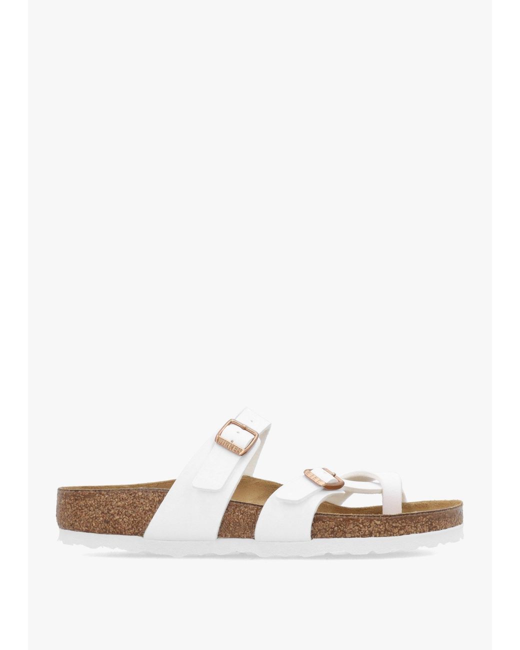 Birkenstock White Mayari Birko-Flor Thong Sandals