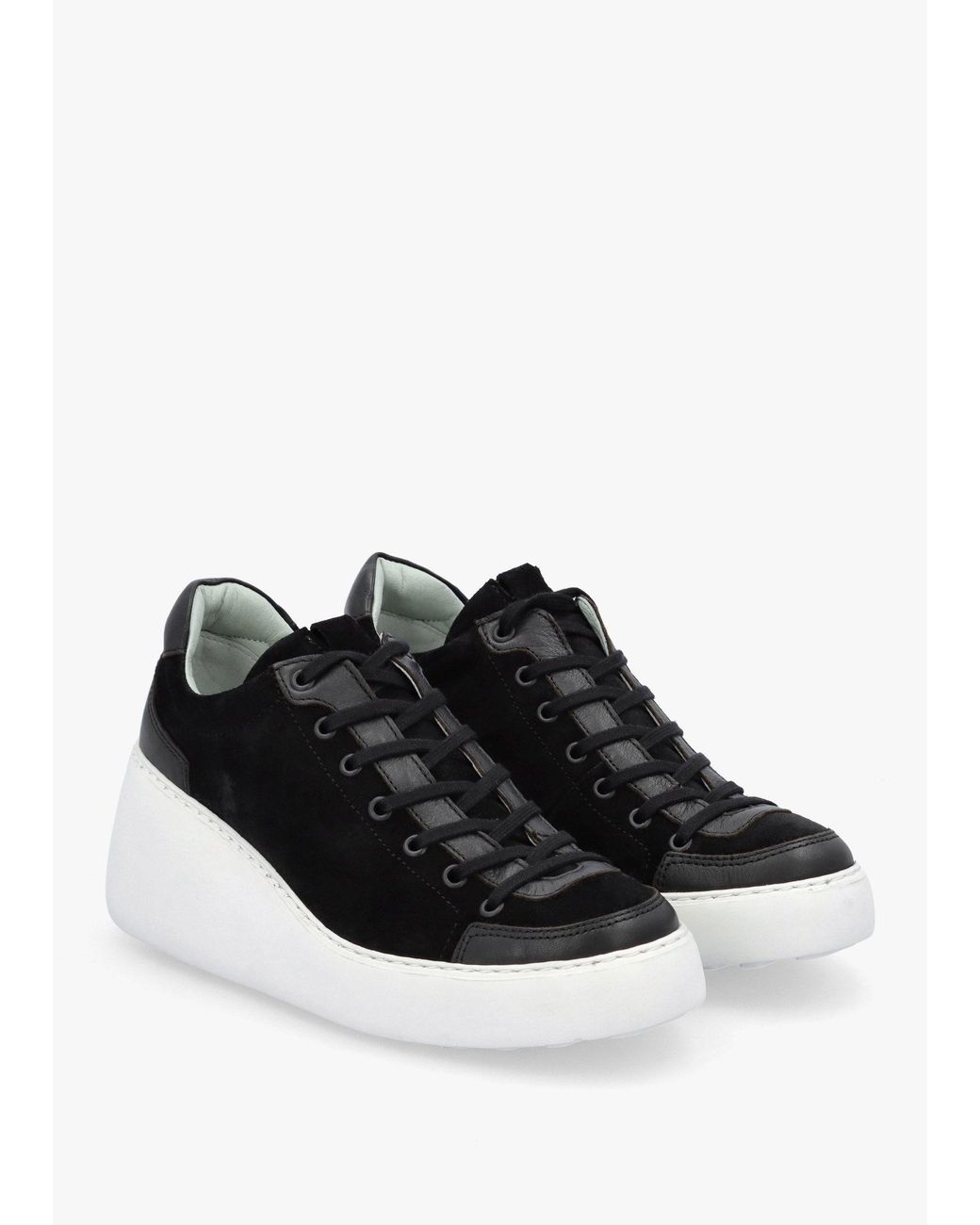 Fly London Black Dufy Wedge Trainers