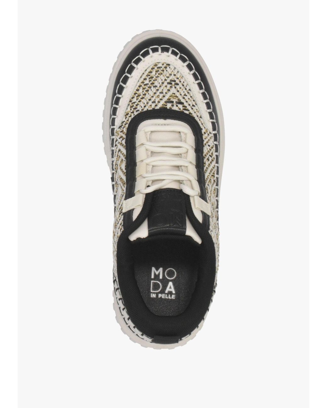 Moda In Pelle White Barika Chunky Flatform Trainers