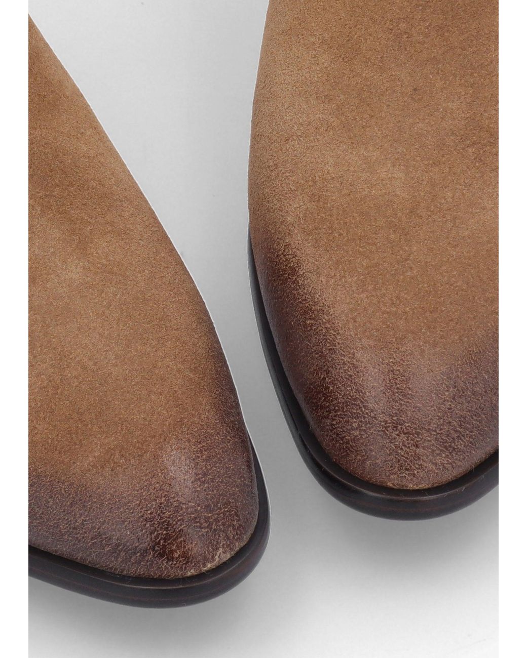 Ash Brown Fame Ii Land Suede Western Ankle Boots