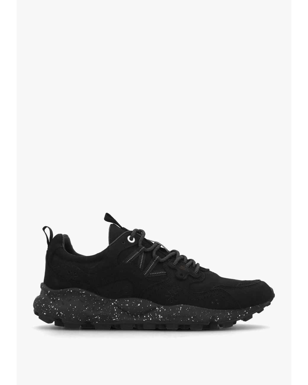 Flower Mountain Black Yamano 3 Uni Deep Soft Nubuck Trainers