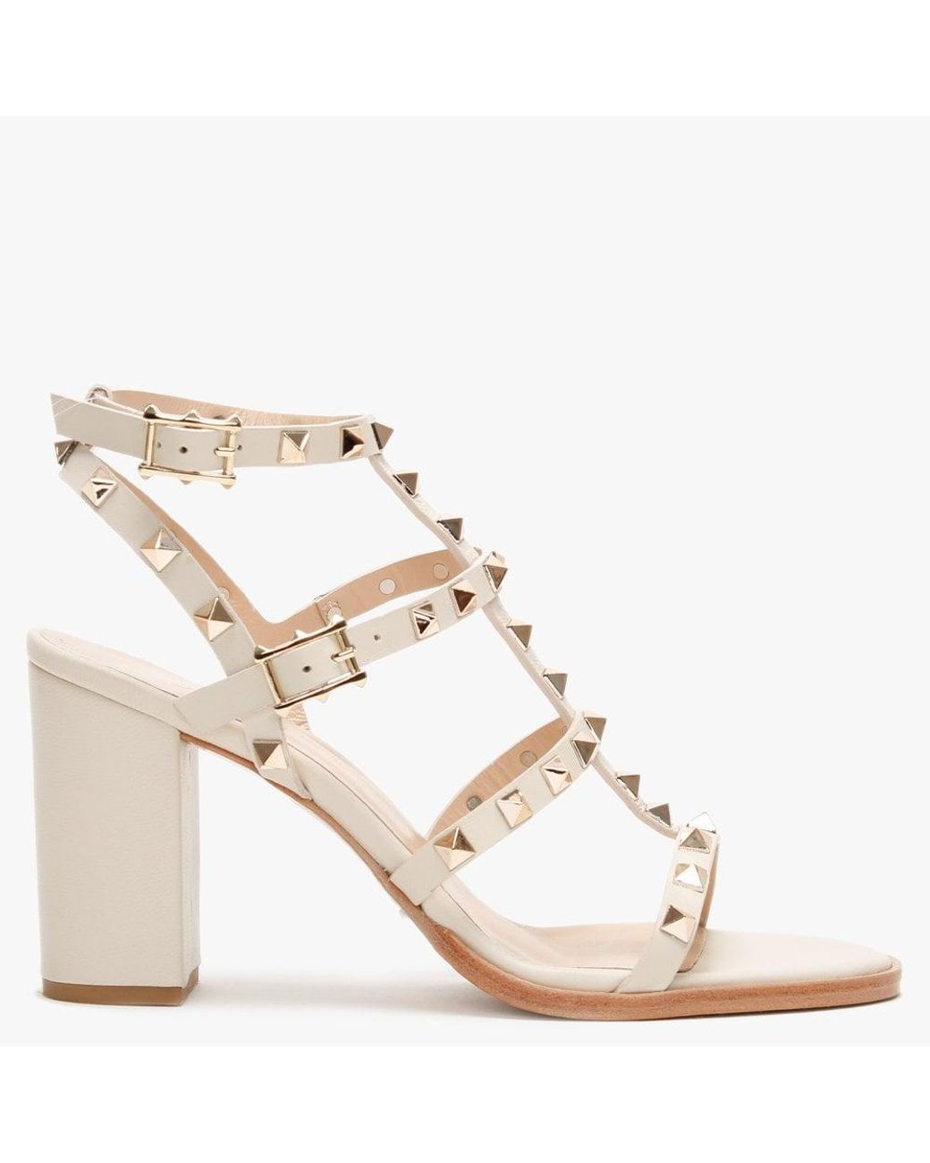 studded block sandals