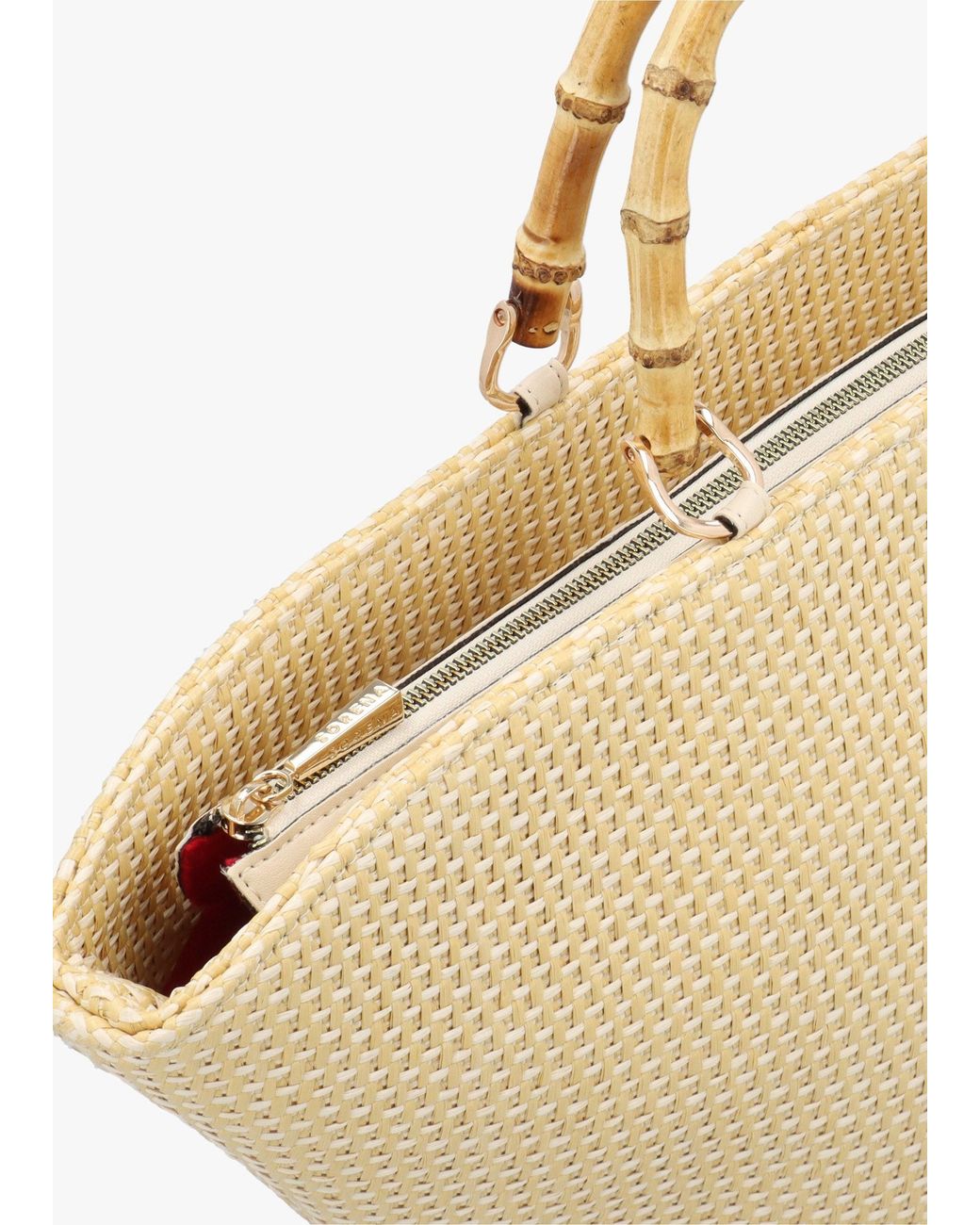 Sorena Natural One-Of-A-Kind Irida Woven Straw Basket Tote Bag