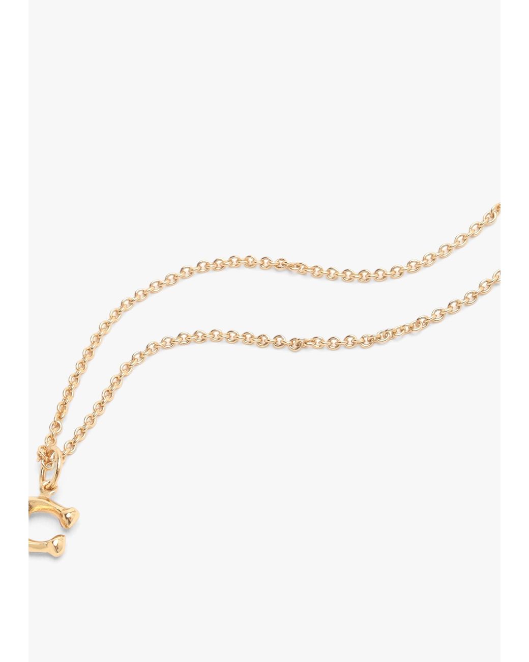 COACH Metallic C Logo Started Chain Necklace