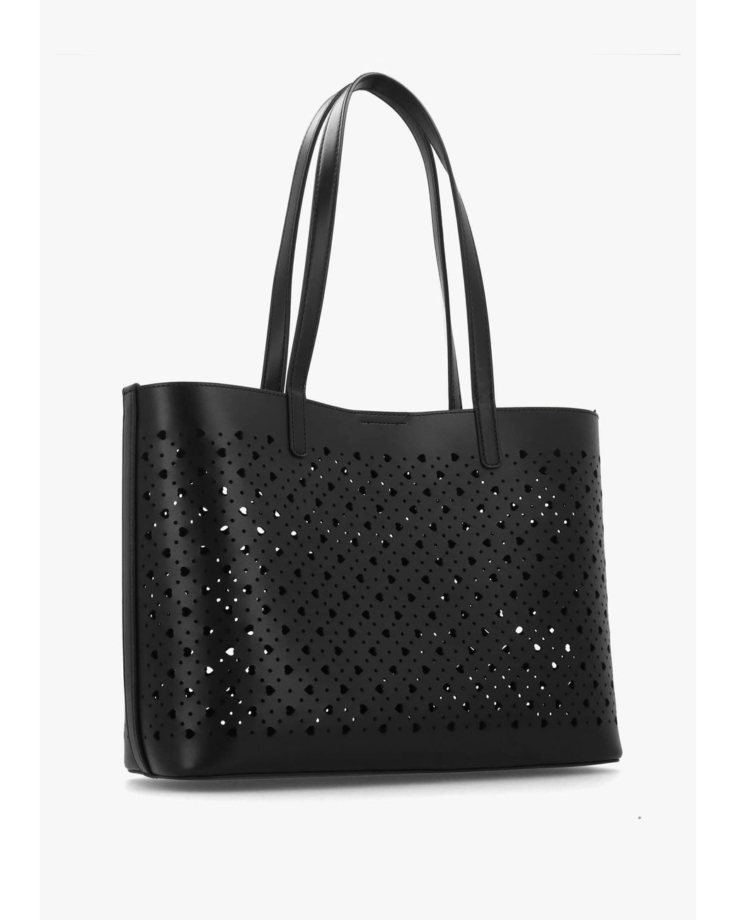 Love Moschino Black Heart Basket Nero Tote Bag