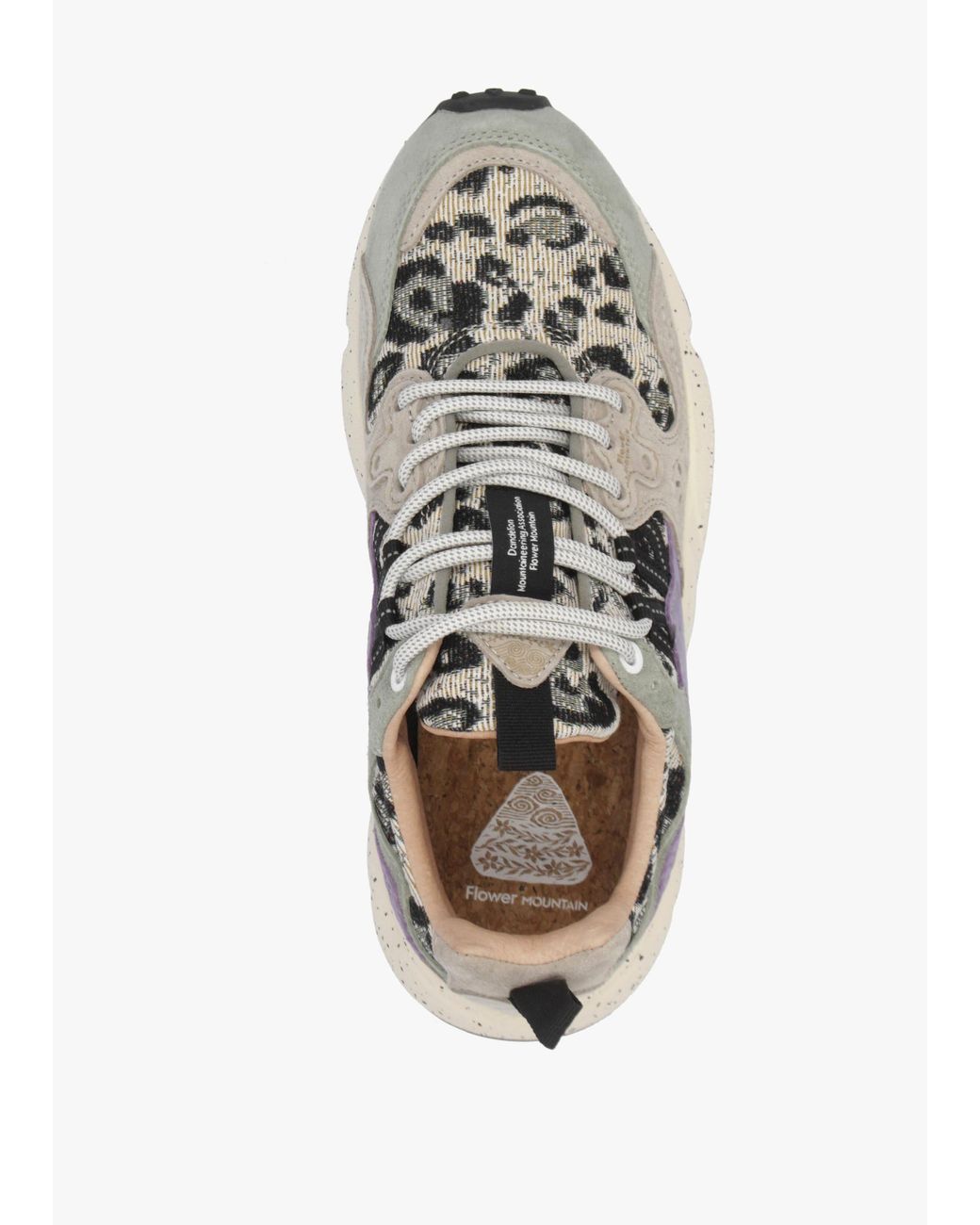Flower Mountain White Yamano 3 Taupe Cipria Suede Trainers
