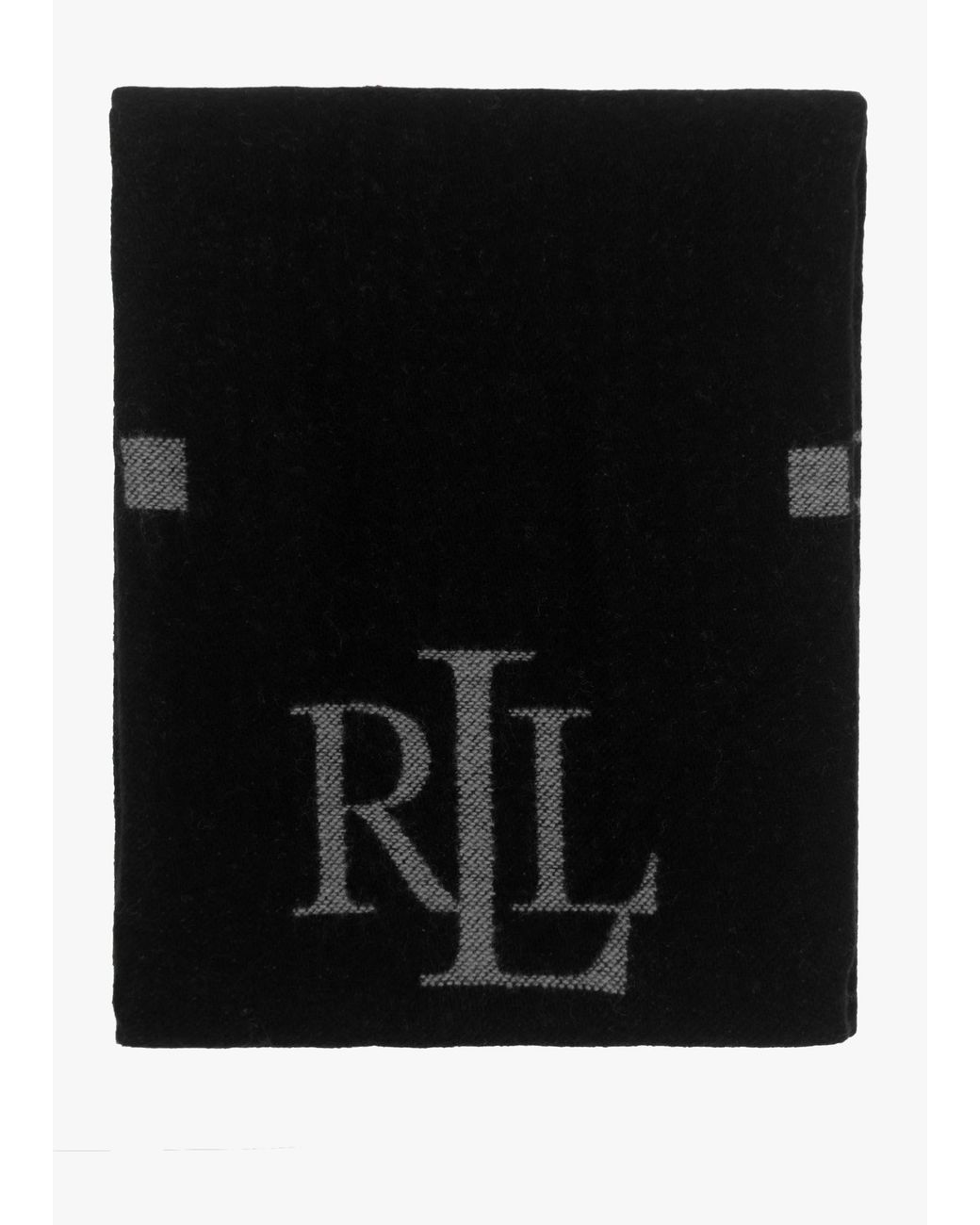 Ralph Lauren Black Logo Motif & Scarf & Beanie Gift Set