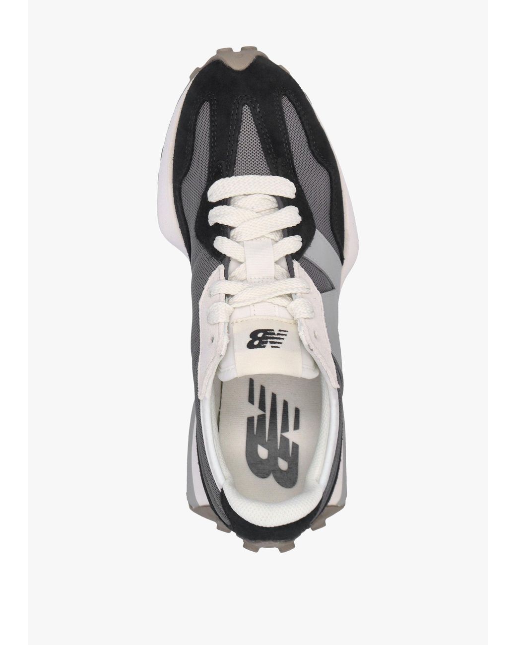 New Balance White 327 & Suede & Mesh Trainers