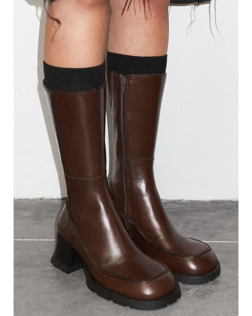 Miista Brown Dagmara Calf Boots