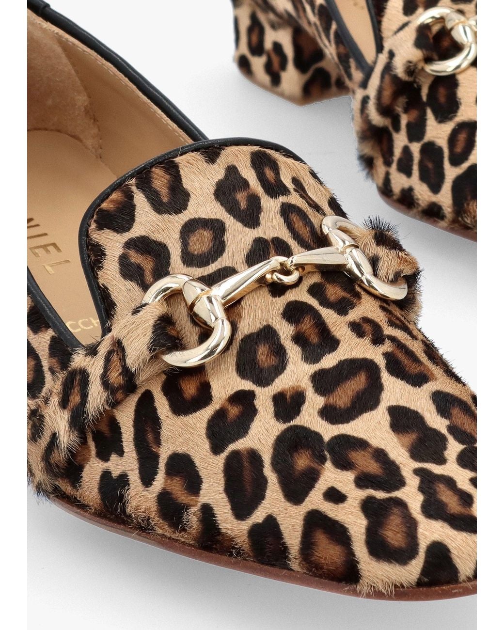 Daniel White Pasco Leopard Pony Hair Snaffle Loafers