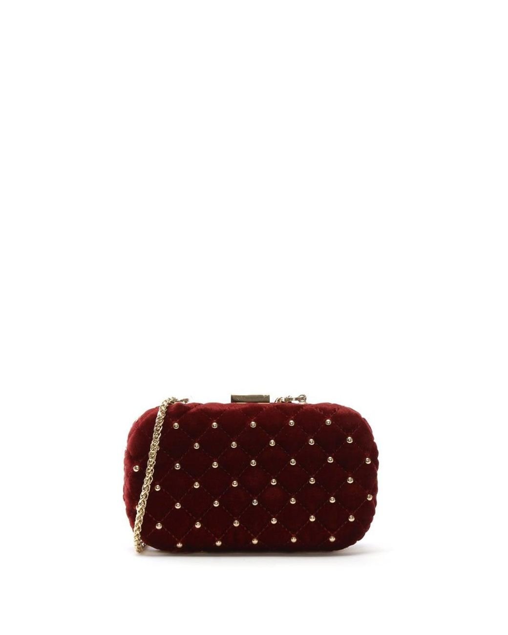 Maroon Velvet Embroidered Bags and Clutches HBDACS359