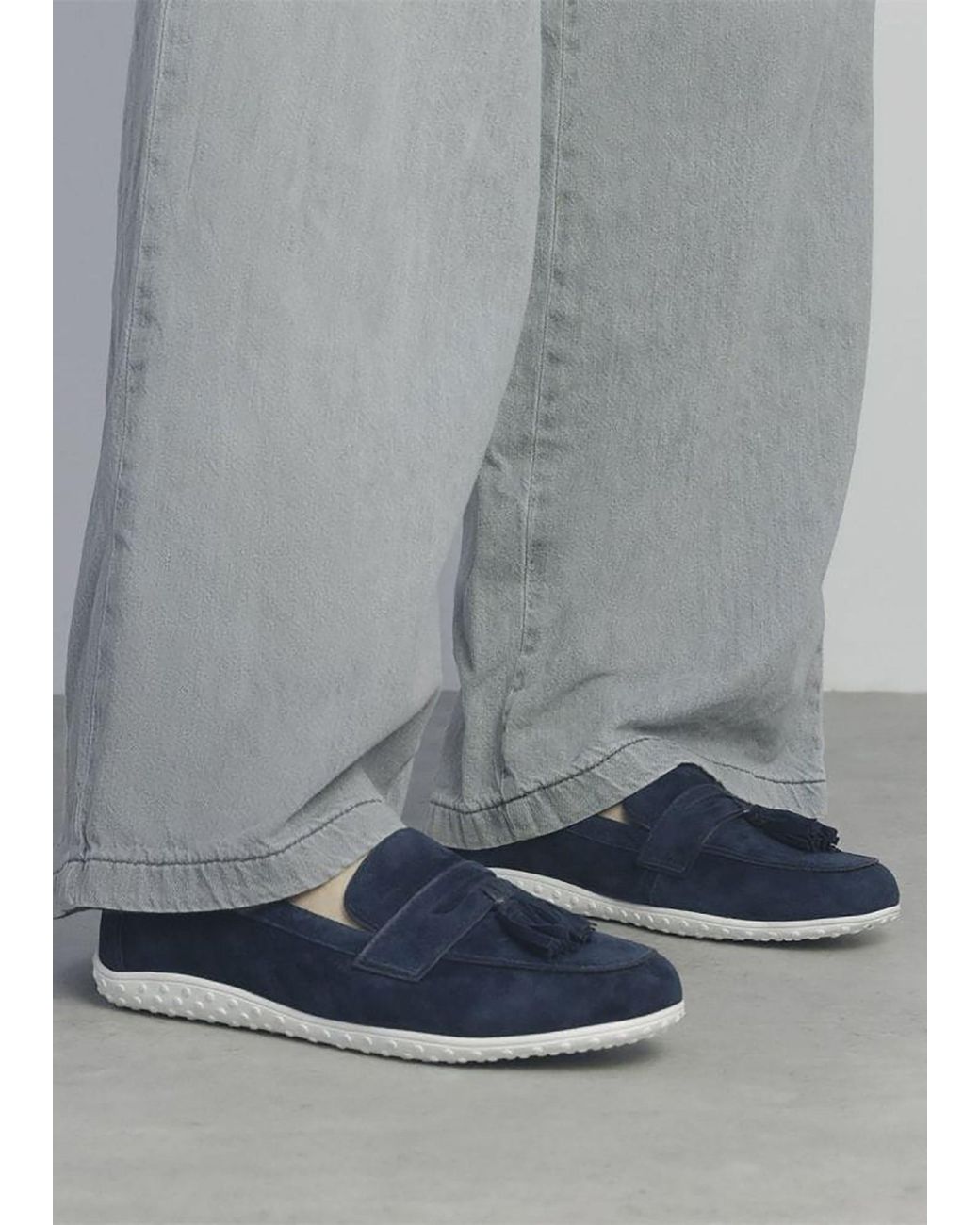 Moda In Pelle Blue Elinia Tassel Loafers