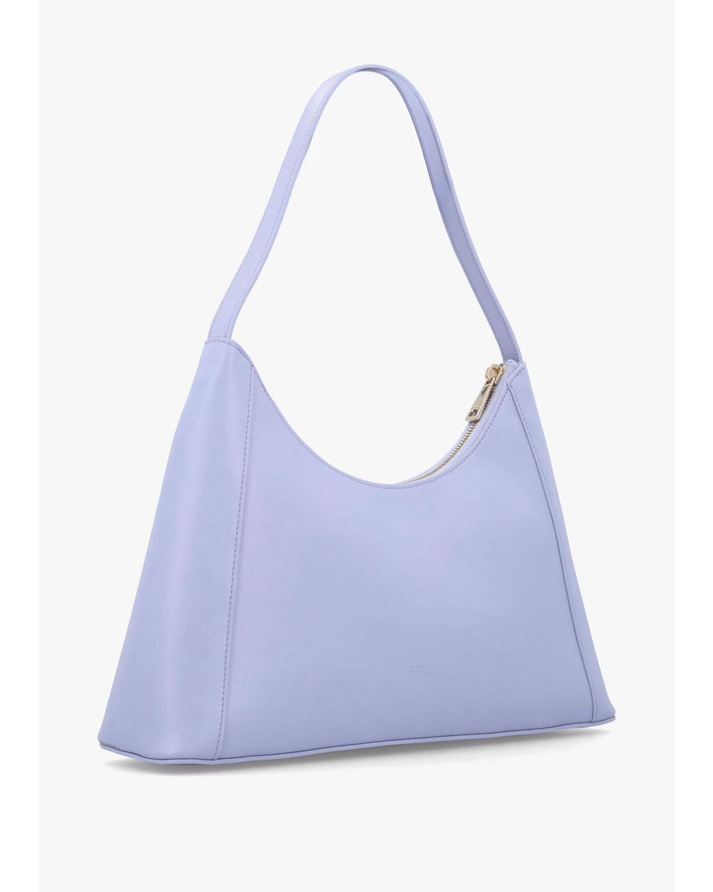 Furla Blue Small Diamante Light Leather Shoulder Bag
