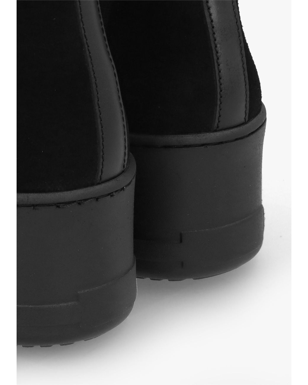 Daniel Tred Black Suede Flatform Chelsea Boots