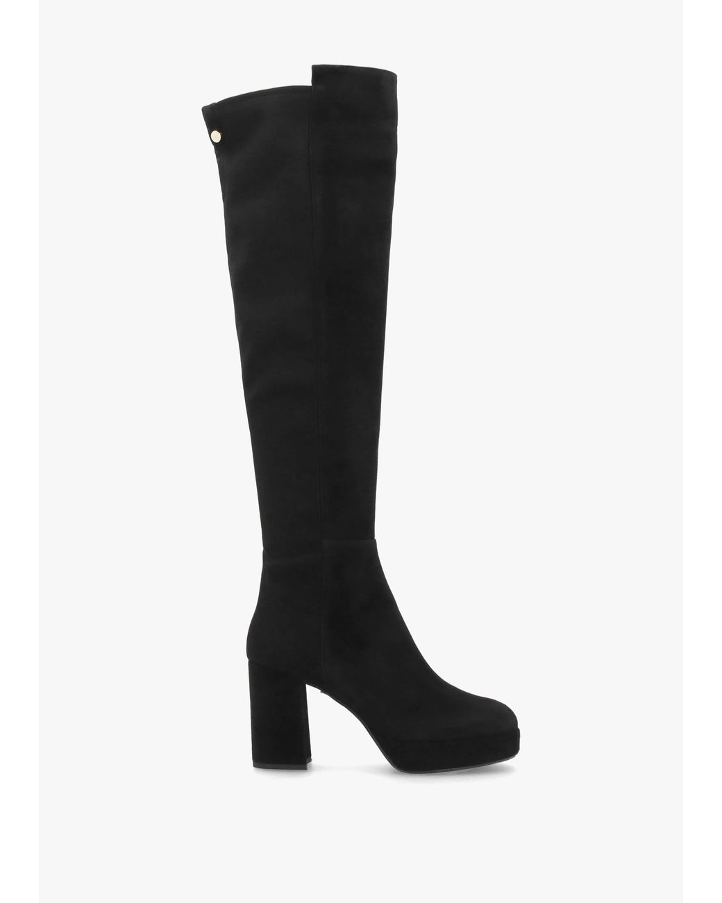 Russell & Bromley Black Honey Block Heeled Platform Over The Knee Boots