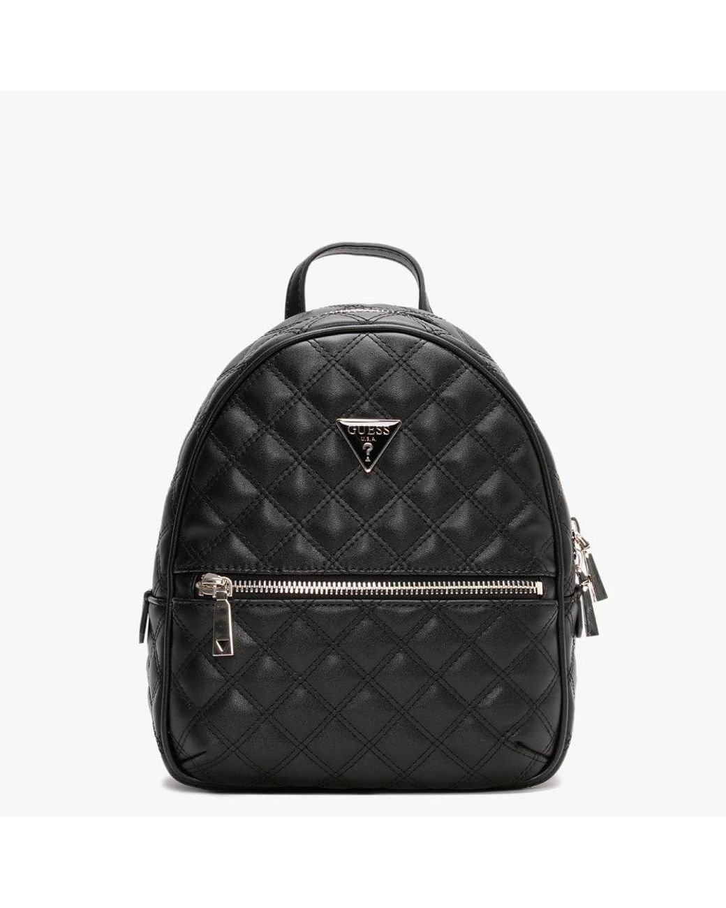 Guess Cessily Quilted Black Backpack | Lyst Australia