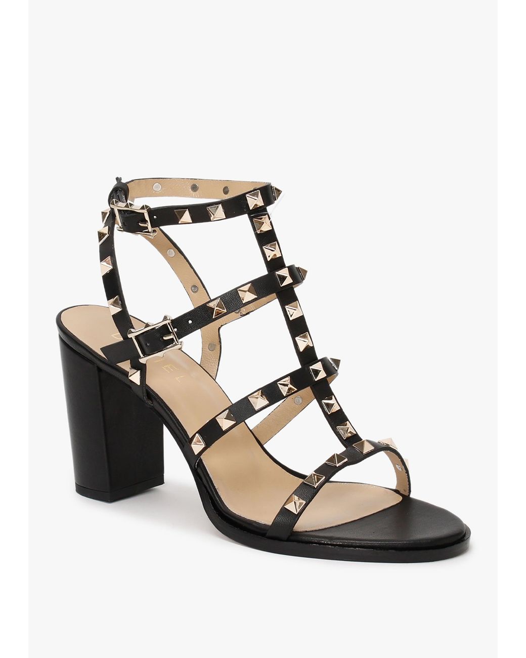 Daniel Multicolor Pitter Studded Block Heeled Sandals