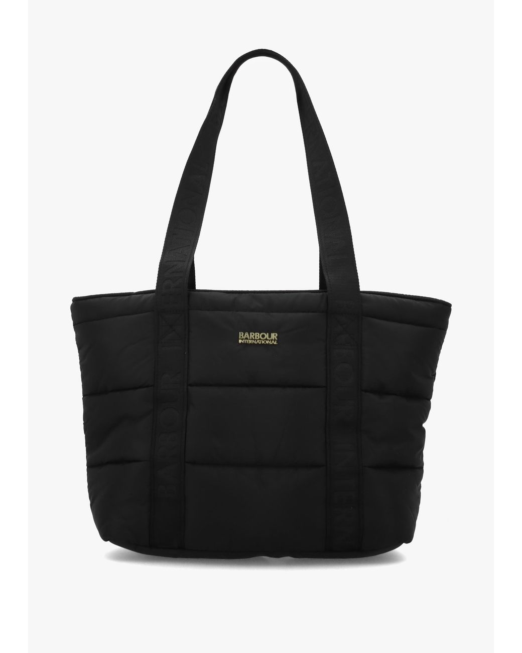 Barbour Black Monaco Baffle Quilted Tote Bag