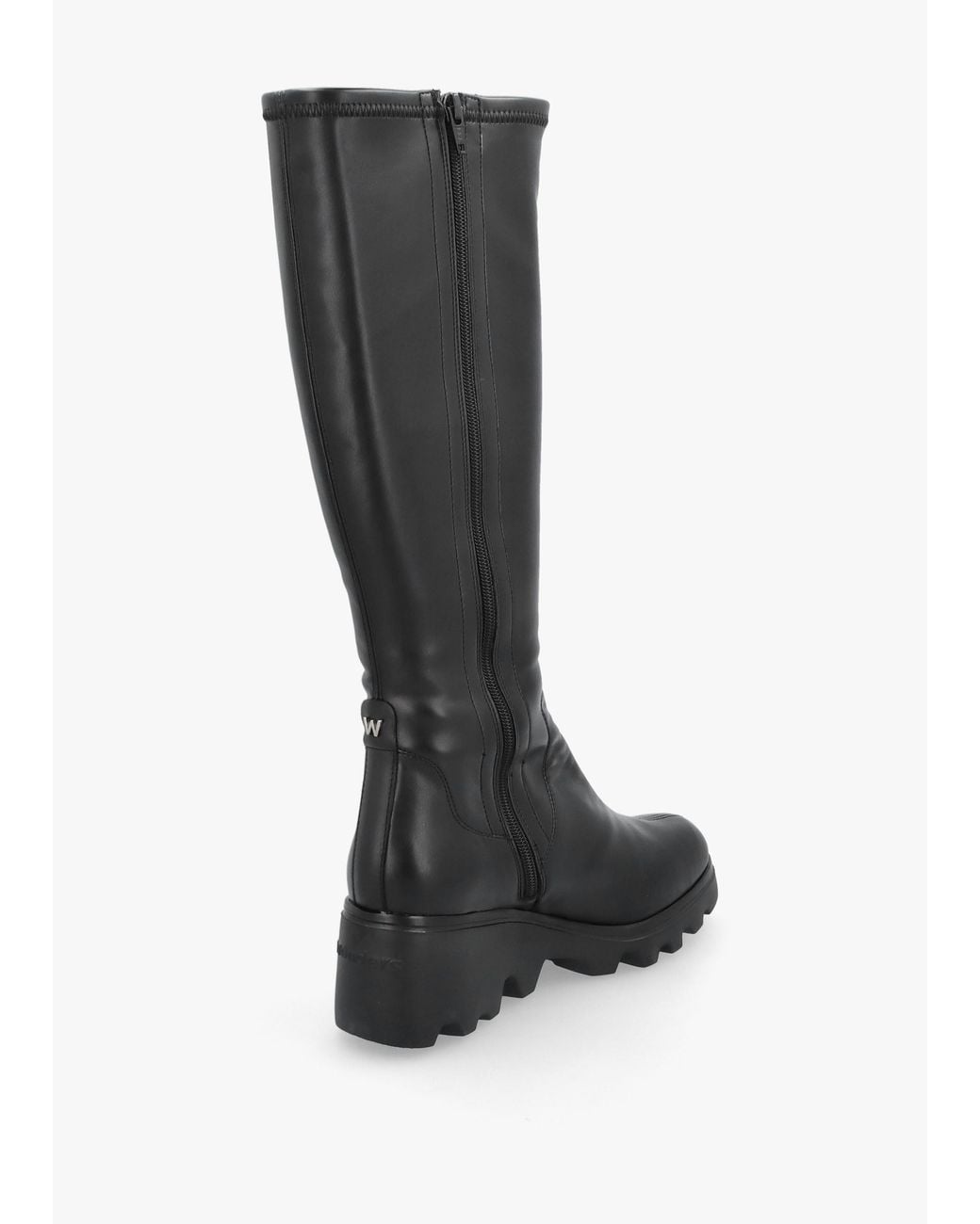 Wonders Black G-7031 Wedge Knee Boots