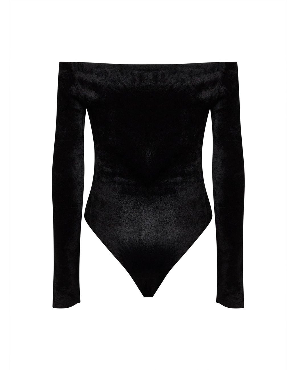 Alaïa Black Velvet Off-The-Shoulder Bodysuit
