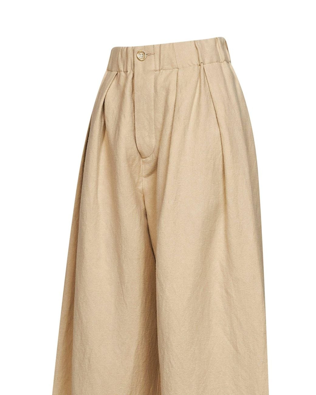 Uma Wang White Linen And Wool Poetic Culotte Trousers