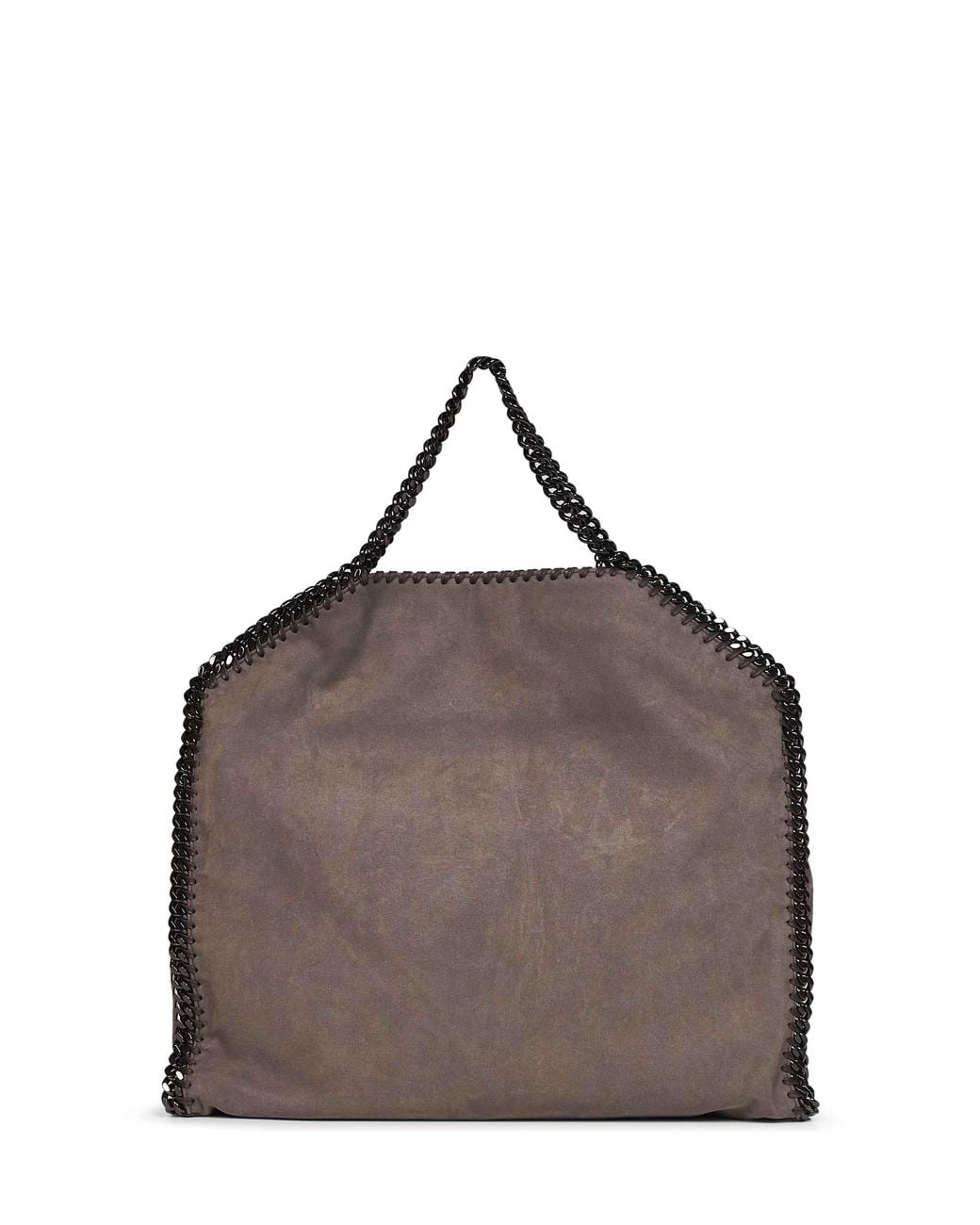 Stella McCartney Brown Dark Taupe Falabella Fold-Over Tote Bag