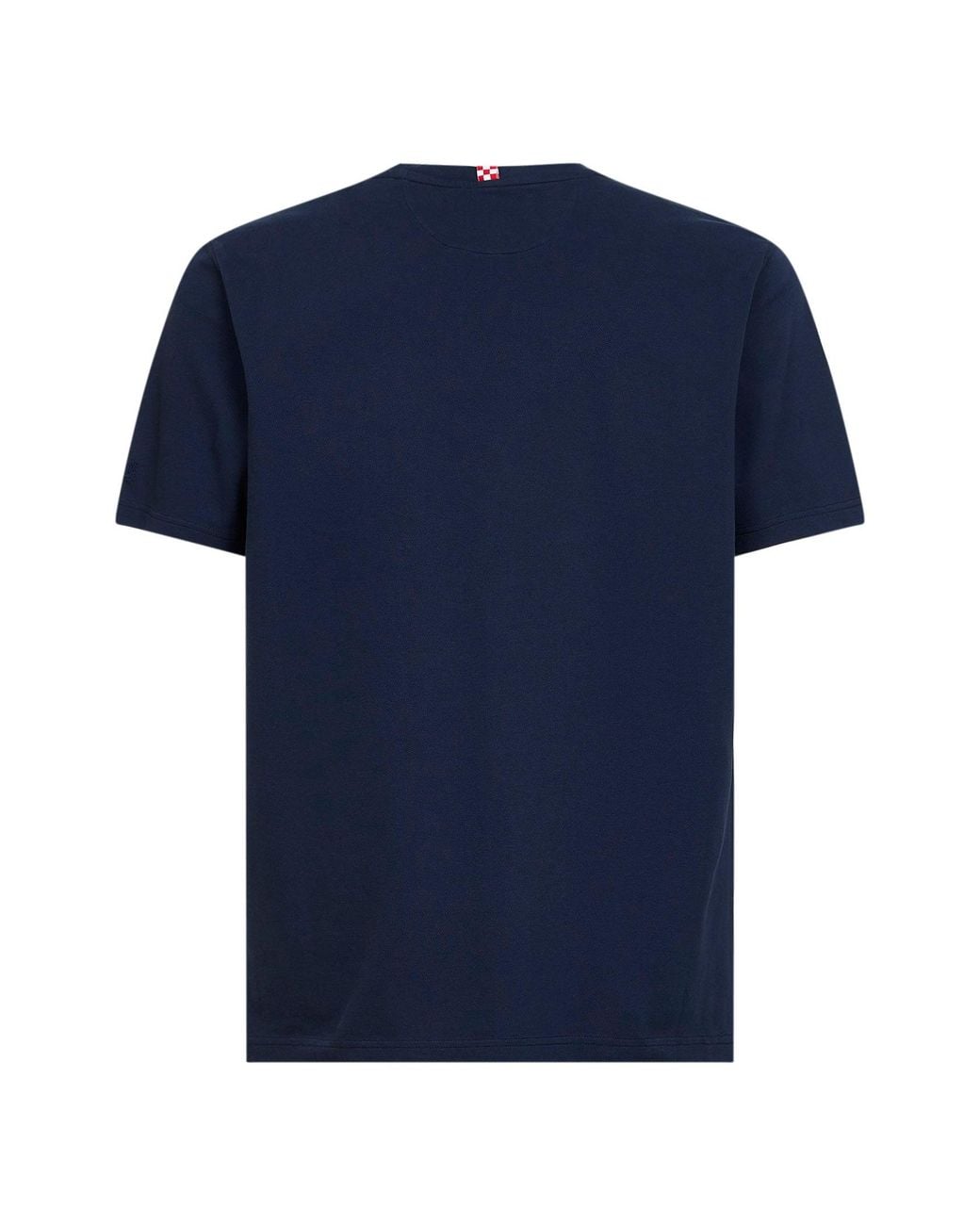Mc2 Saint Barth Blue Stretch Cotton Pique Bakewell T-Shirt for men