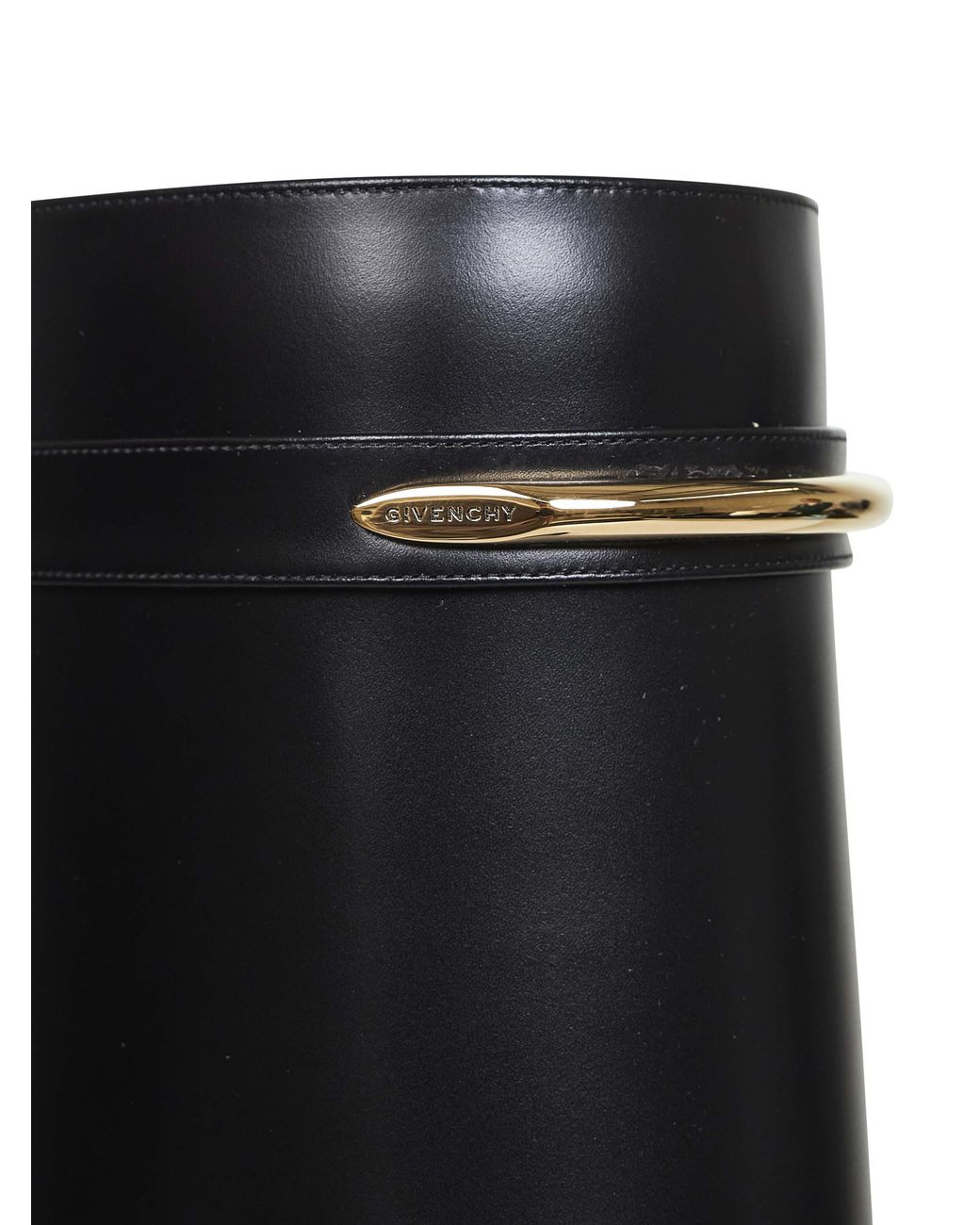 Givenchy Black Leather Shark Pinch Knee-High Boots