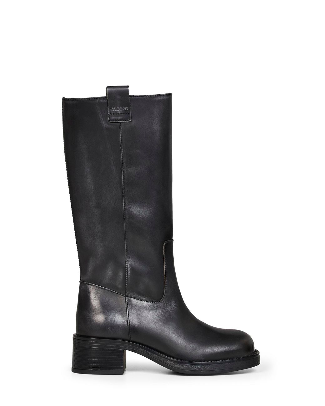 Alohas Black Vintage-Effect Leather Sajan Boots