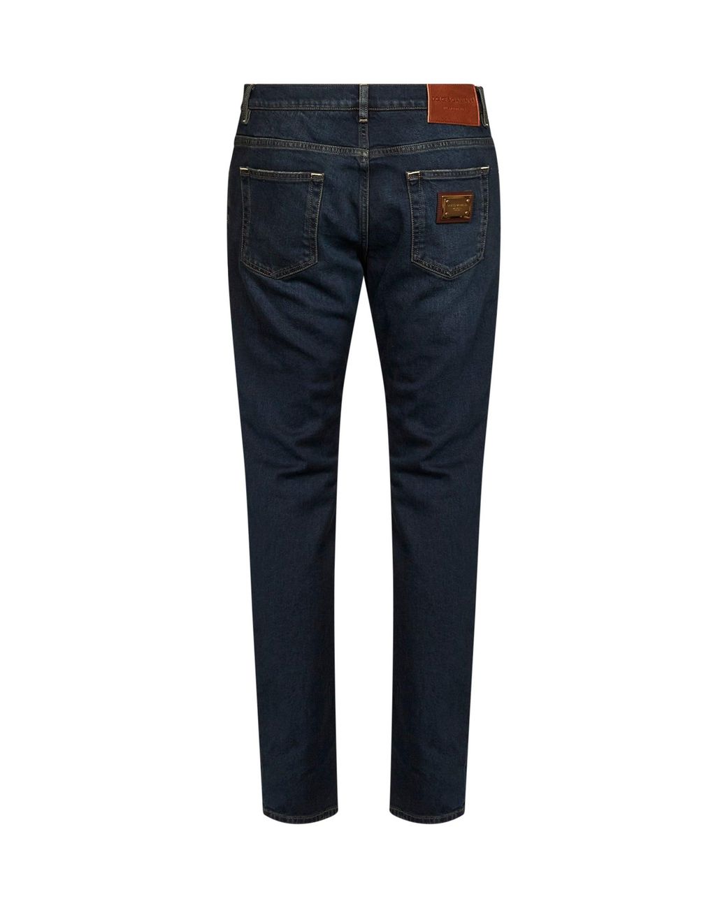 Dolce & Gabbana Blue Stretch Cotton Denim Slim Jeans for men