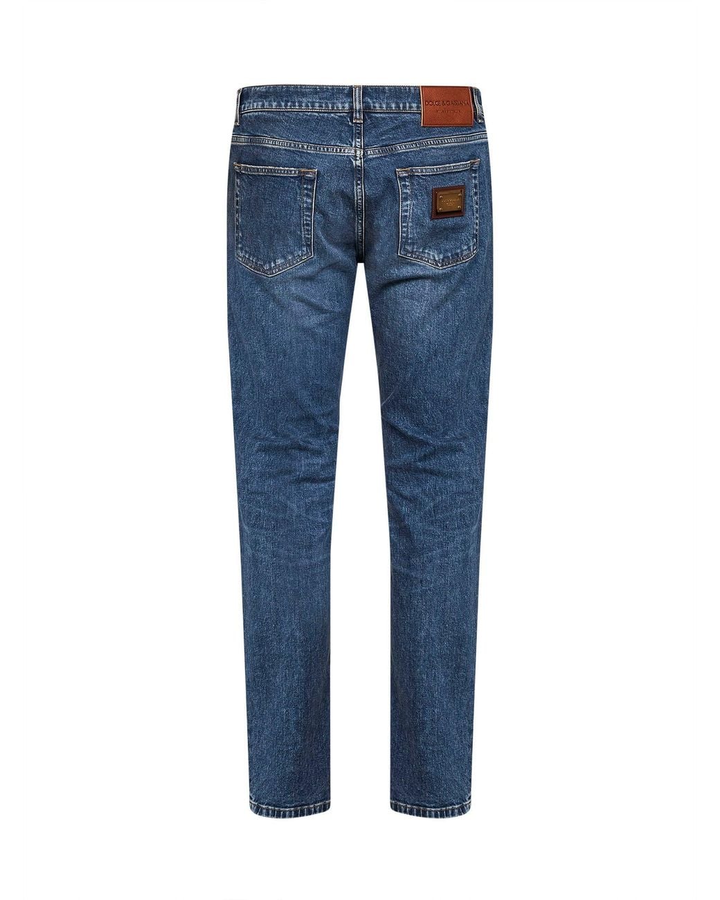 Dolce & Gabbana Blue Dolce & Gabbana Stretch Cotton Denim Slim Jeans for men