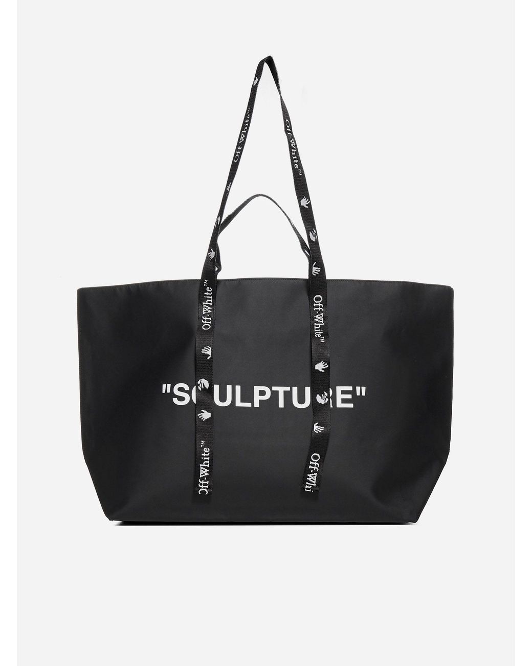 Off White c o Virgil Abloh Sculpture Nylon Commercial Tote Bag in Black Lyst UK