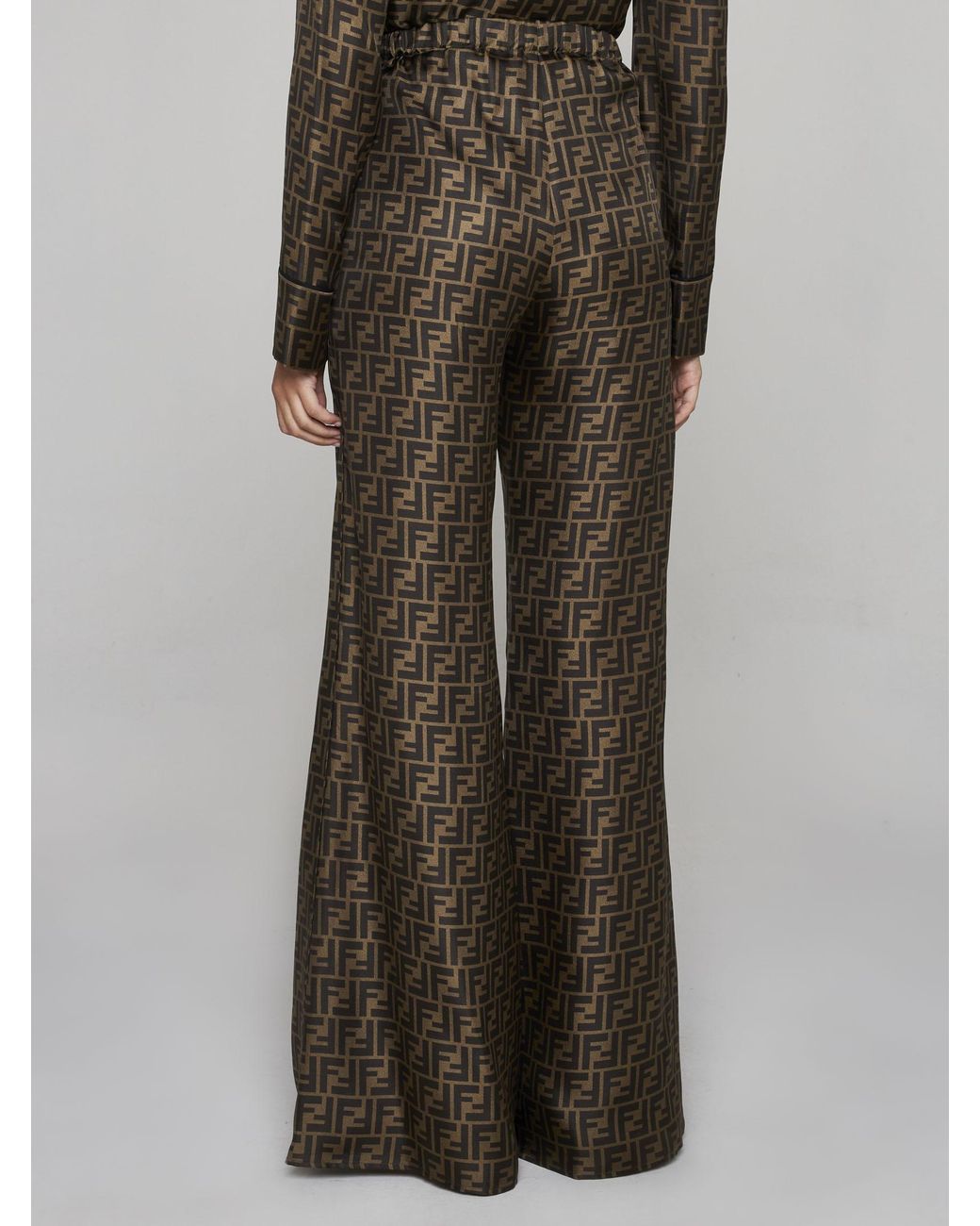 パンツ Fendi Patchwork silk pants Fendi Sheer silk patchwork trousers | The Fashion Square
