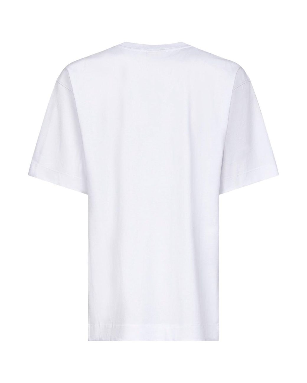 Dries Van Noten White Cotton Jersey Oversized T-Shirt for men
