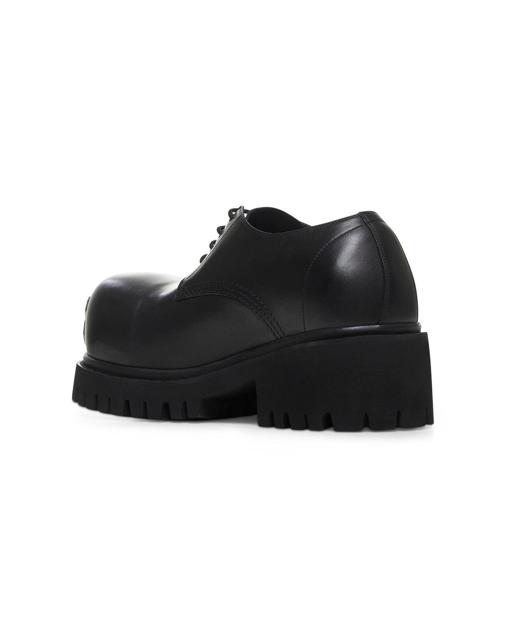Balenciaga Leather Stomper Derby in Black for Men | Lyst