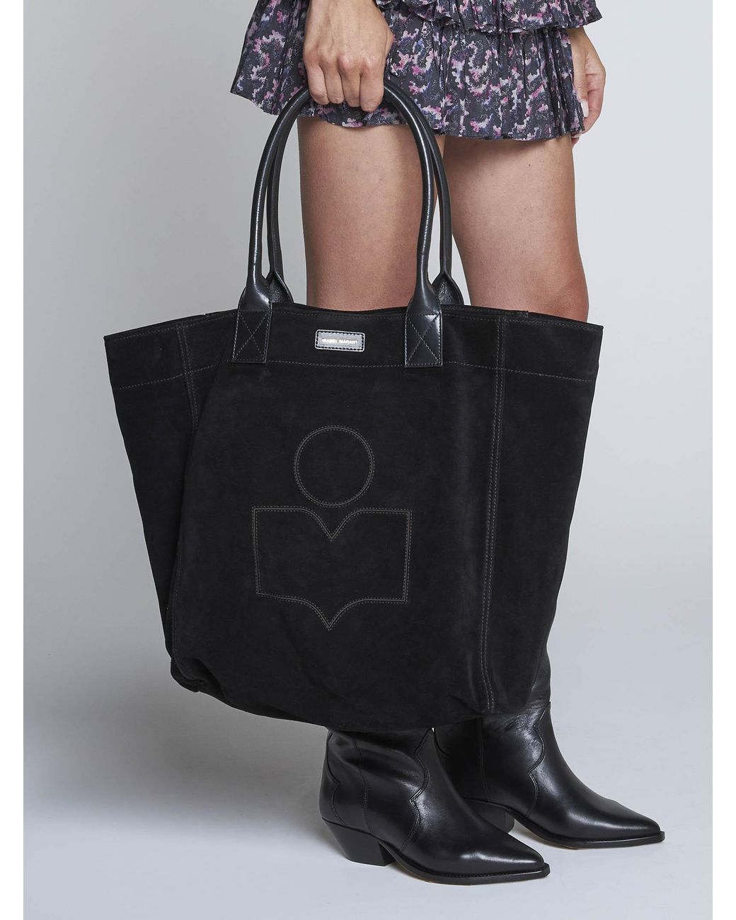 Isabel Marant Yenki Suede Tote Bag in Black Lyst