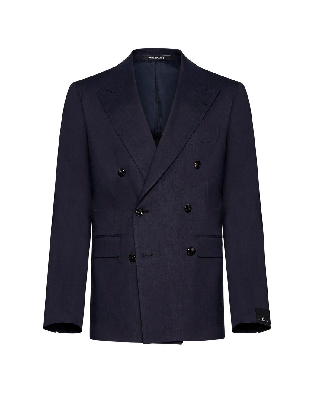Tagliatore Blue Linen And Wool-Blend Double-Breasted Blazer for men