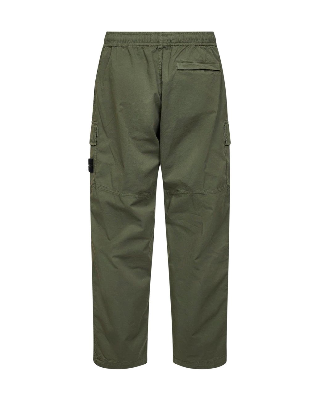Stone Island Green Military Stretch Twill Cargo Trousers for men