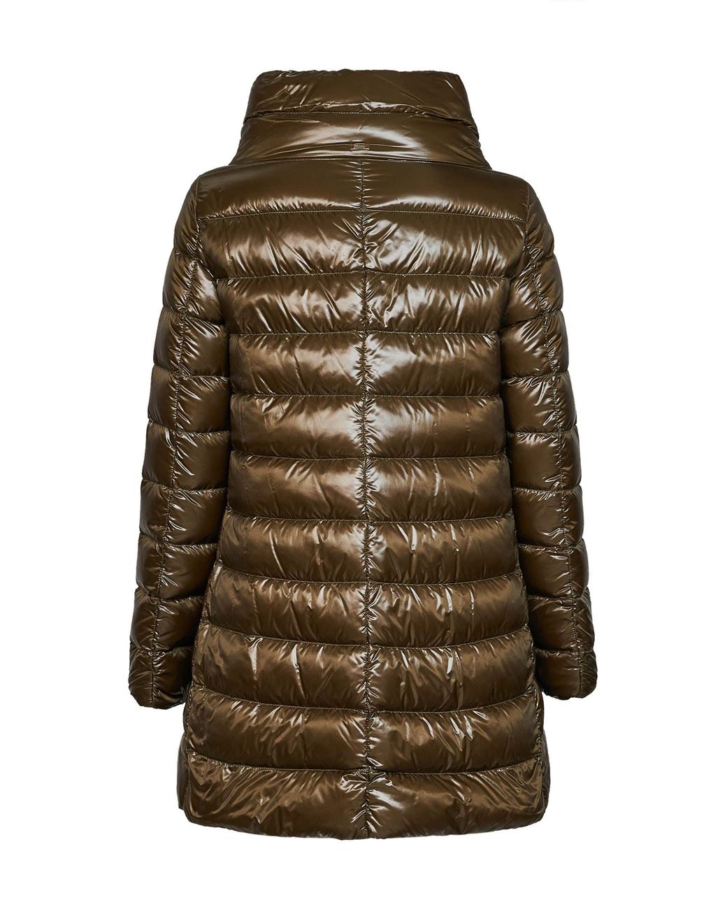 Herno Icons Green Military Ultralight Nylon Amelia A-Shape Down Jacket