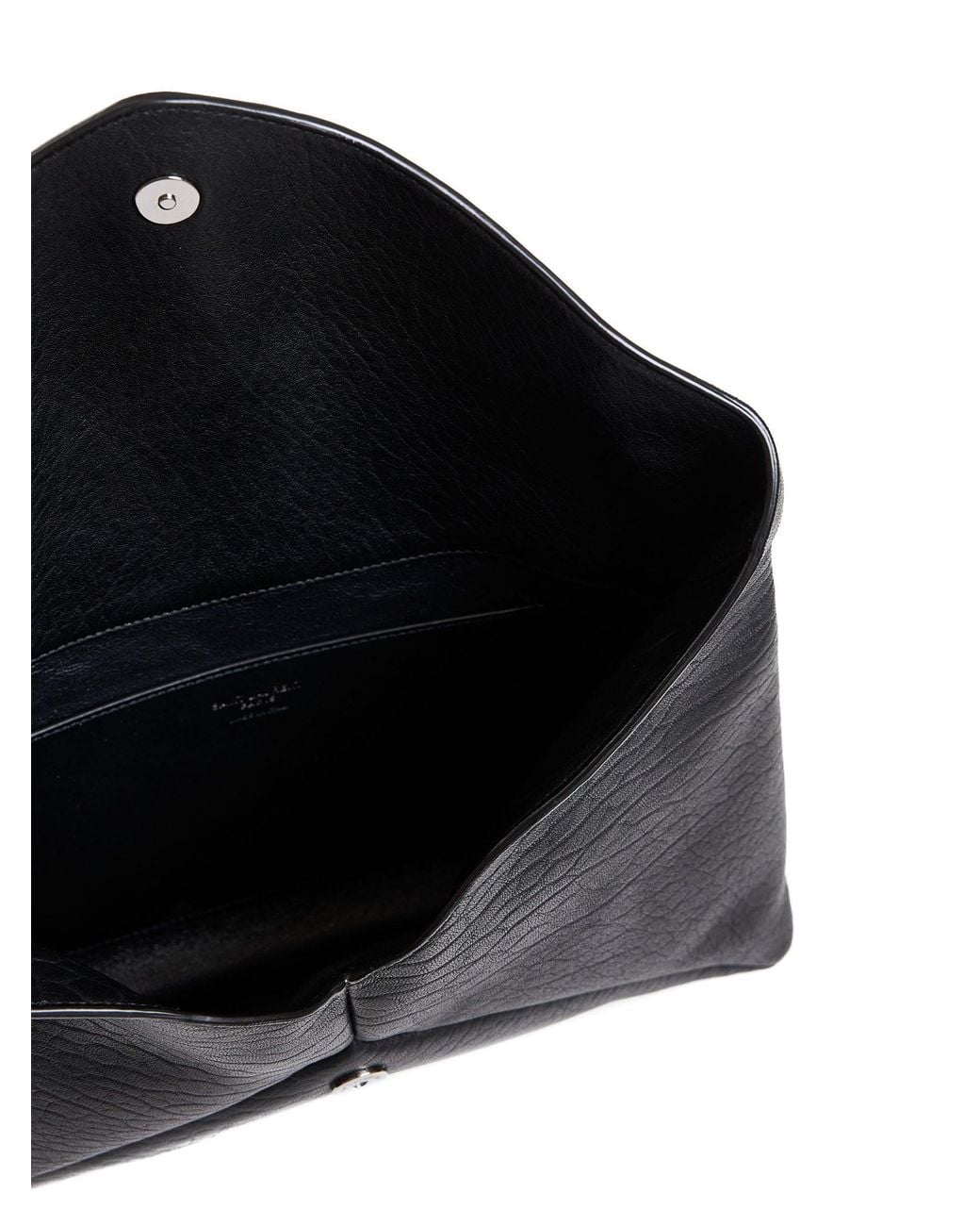 Saint Laurent White Ysl Large Pouch for men