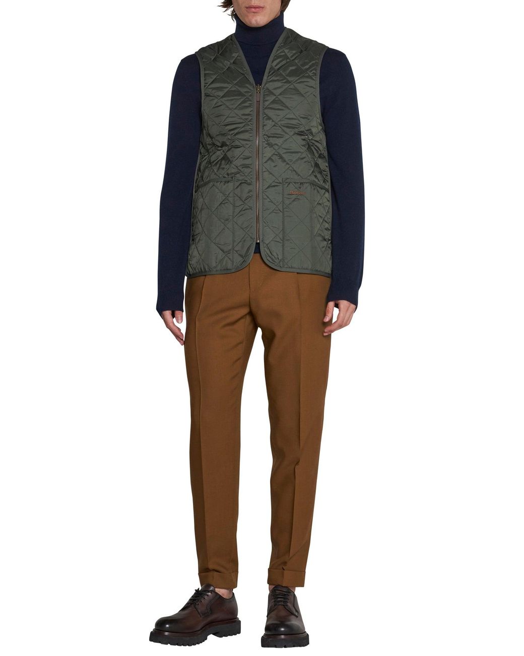 Barbour Green Quilted Waistcoat for men