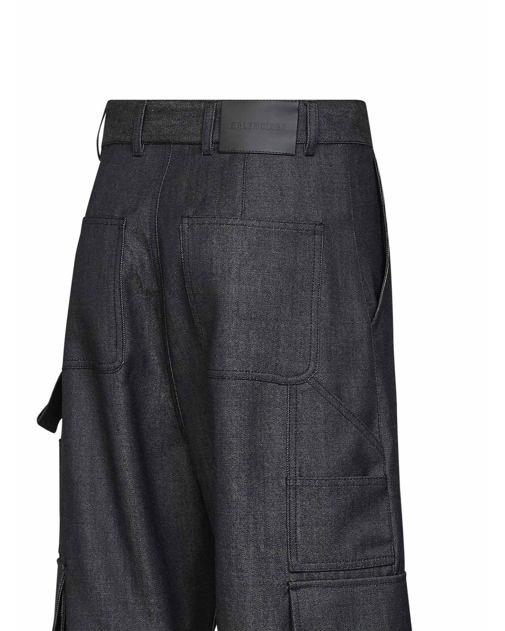Balenciaga Blue Dark Twill Relaxed Cargo Pants