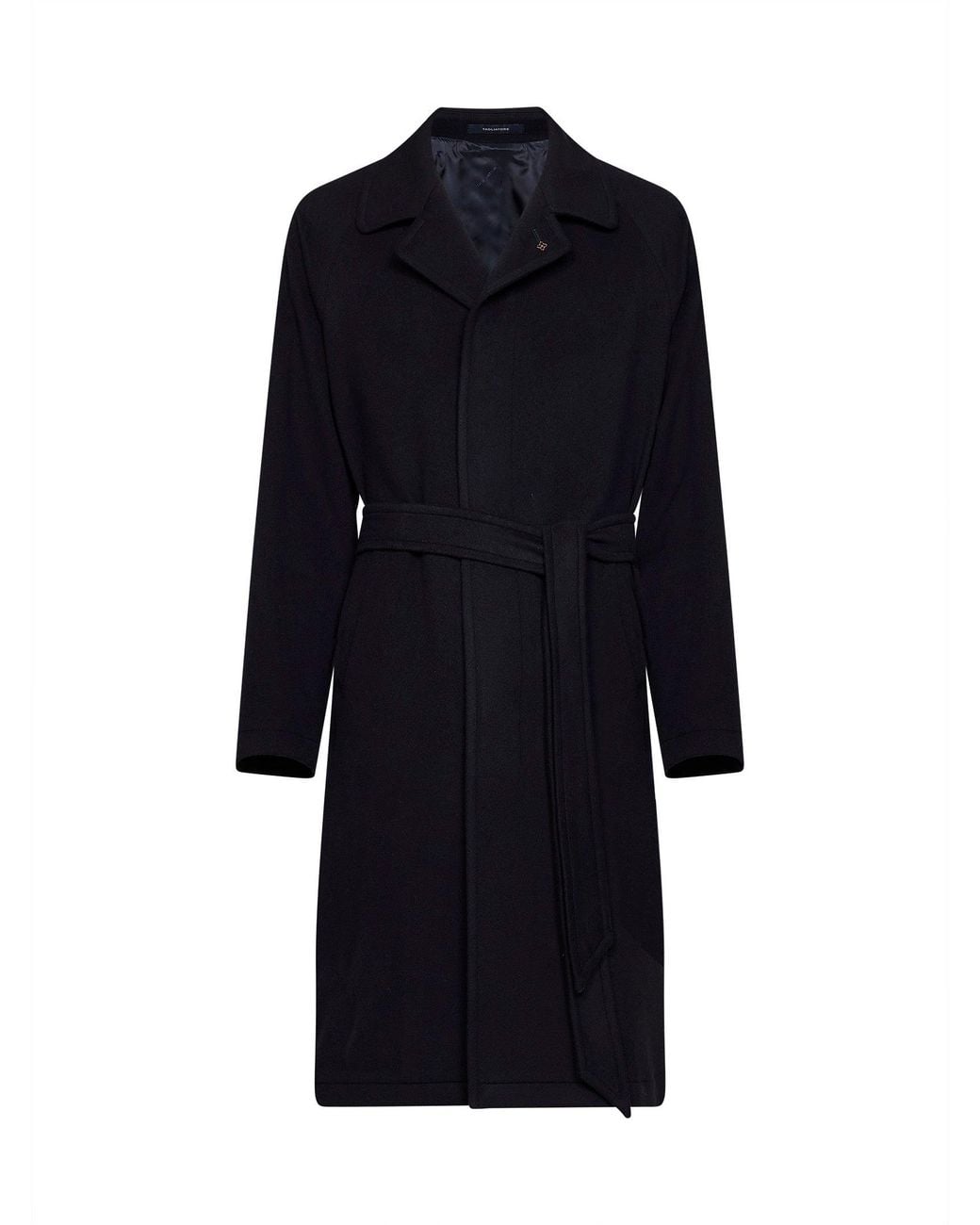 Tagliatore Blue Wool And Cashmere Salomons Wrap Coat for men